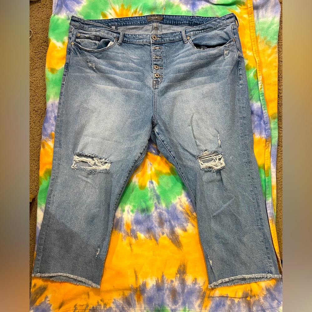 Torrid Bootcut Ripped Jeans